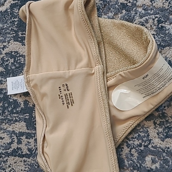 NWT Aerie Sparkly Gold Bikini - Picture 3 of 6